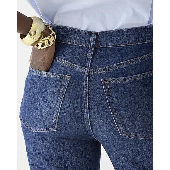 J.Crew 2024 Denim Wide Leg Trouser Jeans High Rise BP479 Blue 32" Inseam Size 27 - Picture 8 of 14